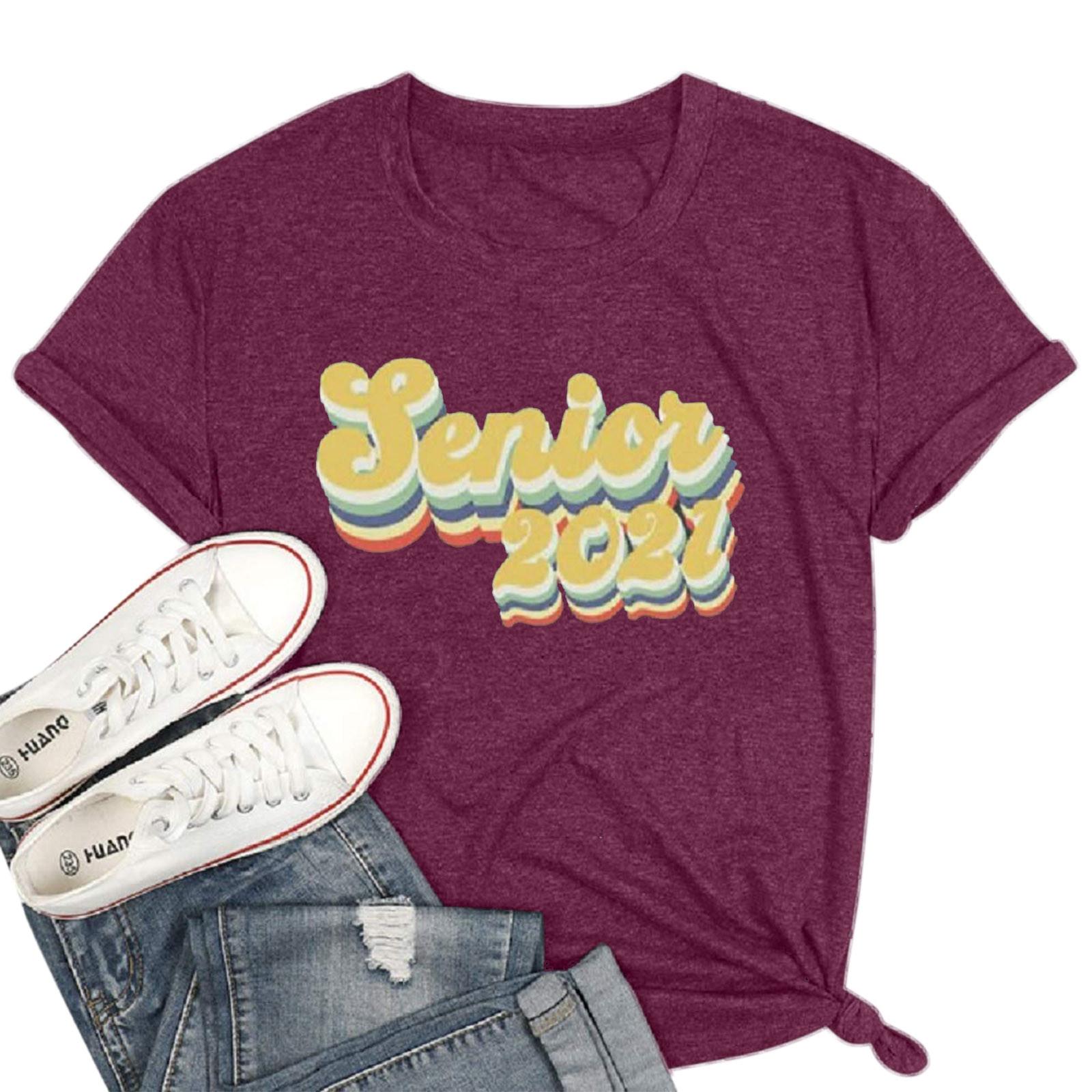 

Женская повседневная рубашка с буквенным принтом, футболки с короткими рукавами, туника S красный