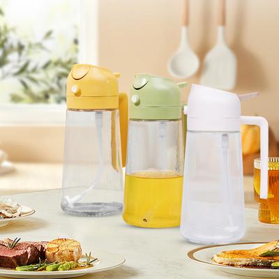 Rozprašovač na vaření 2 v 1 Láhev dávkovače olivového oleje do kuchyně 470 ml Prémiová skleněná láhev na olej Potravinářský rozprašovač oleje pro vzduch
