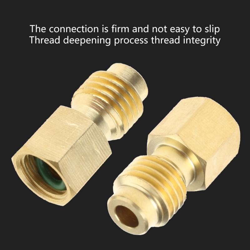 R134A Quick Coupler Connector Adapter Fittings High Low Manifold Connector Brass Adapters Air Conditioning Refrigerants