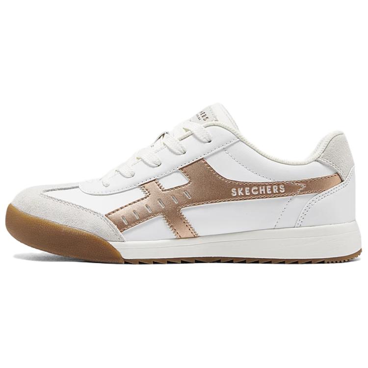 Skechers Zinger 2.0 Metallic Roads Fashion Casual Low-Top Skate Shoes Women sneaker Platinum 177500-WTRG 35.5