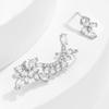 ZAKOL Shiny AAA Marquise Zircon Asymmetrical Earrings for Women Luxury Clear Crystal CZ Bridal Wedding Party Zircon