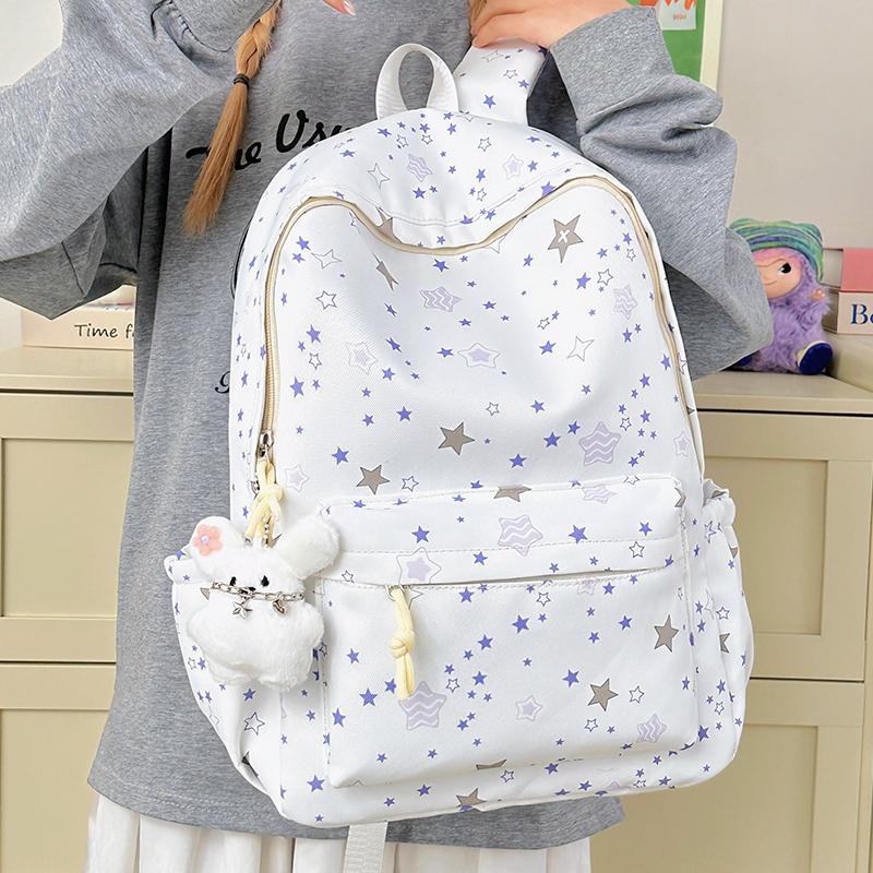 Student Schoolbag Women Star Printed Backpack