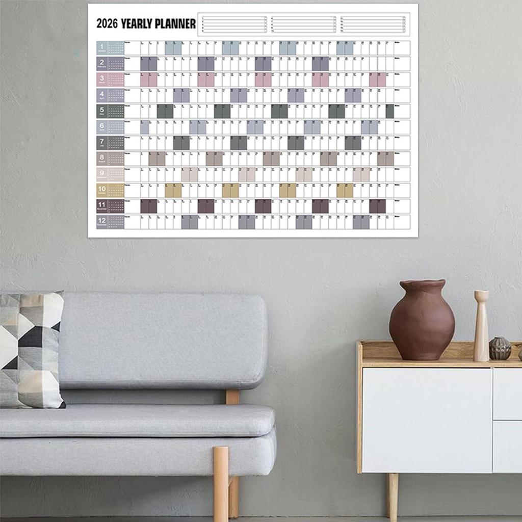 2026 Wall Hanging Calendar Annual Planner To Do List Schedule Calendar Planner Sheet Creative Schedule Planner Office Supplies