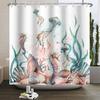 Underwater World Ocean Shower Curtain for Bathroom Seabed Animals Sea Turtle Dolphin Fish Waterproof Bathroom Curtain With Hooks