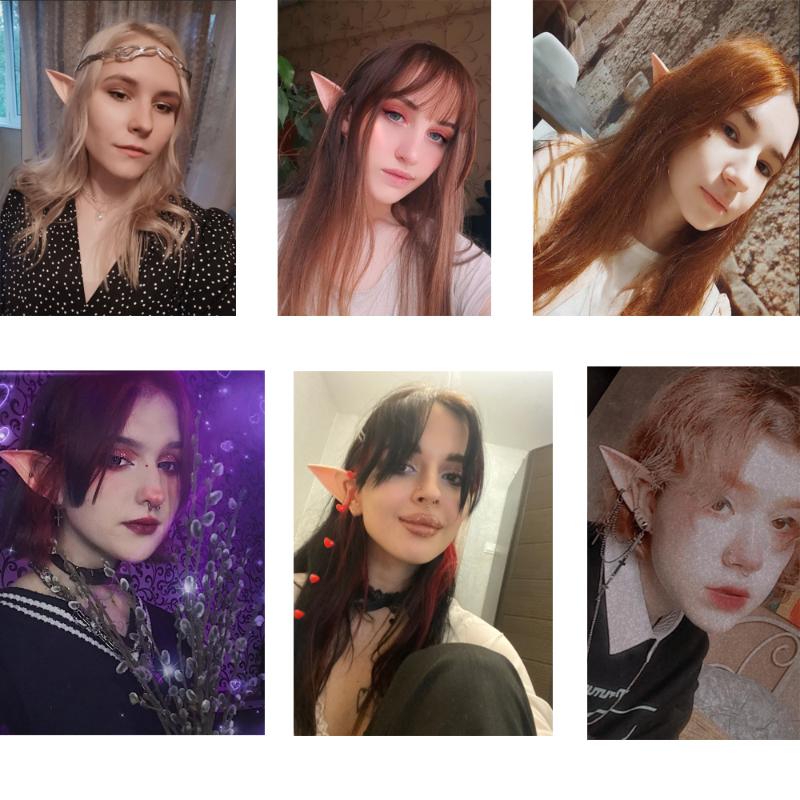 Tajemné uši andělských elfů Latexové uši pro pohádkové cosplay Kostýmní doplňky Halloweenské dekorace Fotorekvizity Hračky pro dospělé