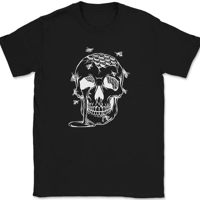 Honey Bee Skull T-Shirt Beekeeper Skeleton Save The Gift Tee