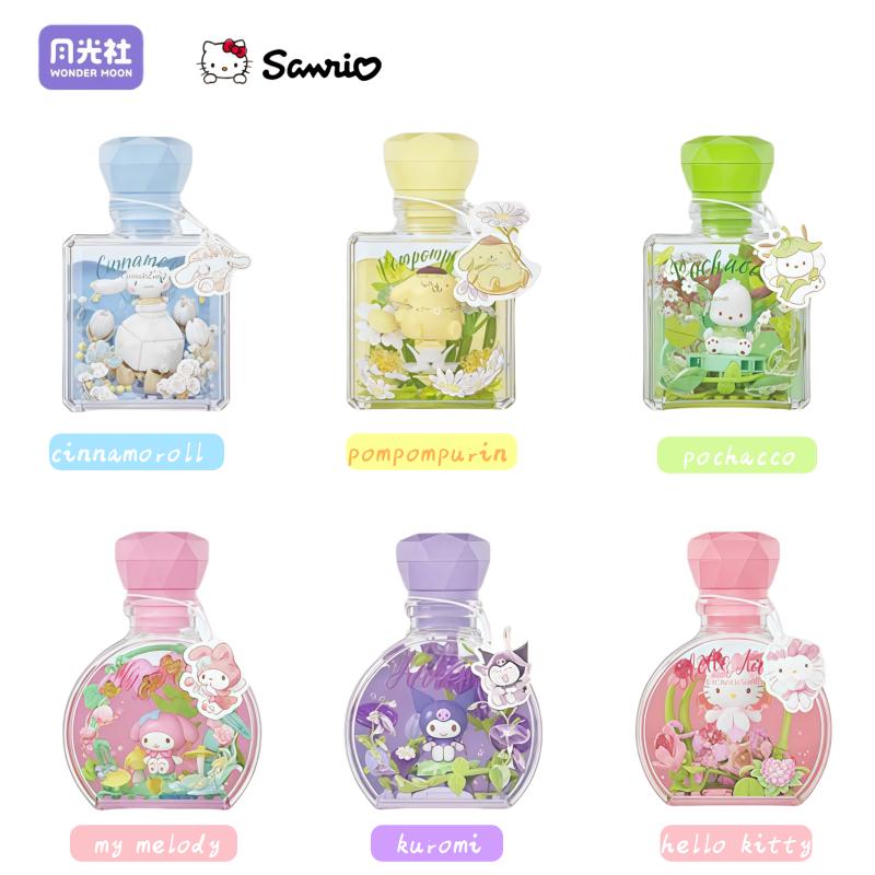 New Original Sanrio Perfume Bottle Assembly Building Block Puzzle Decoration Ornament Building Block Blind Box Cute Girl Gift