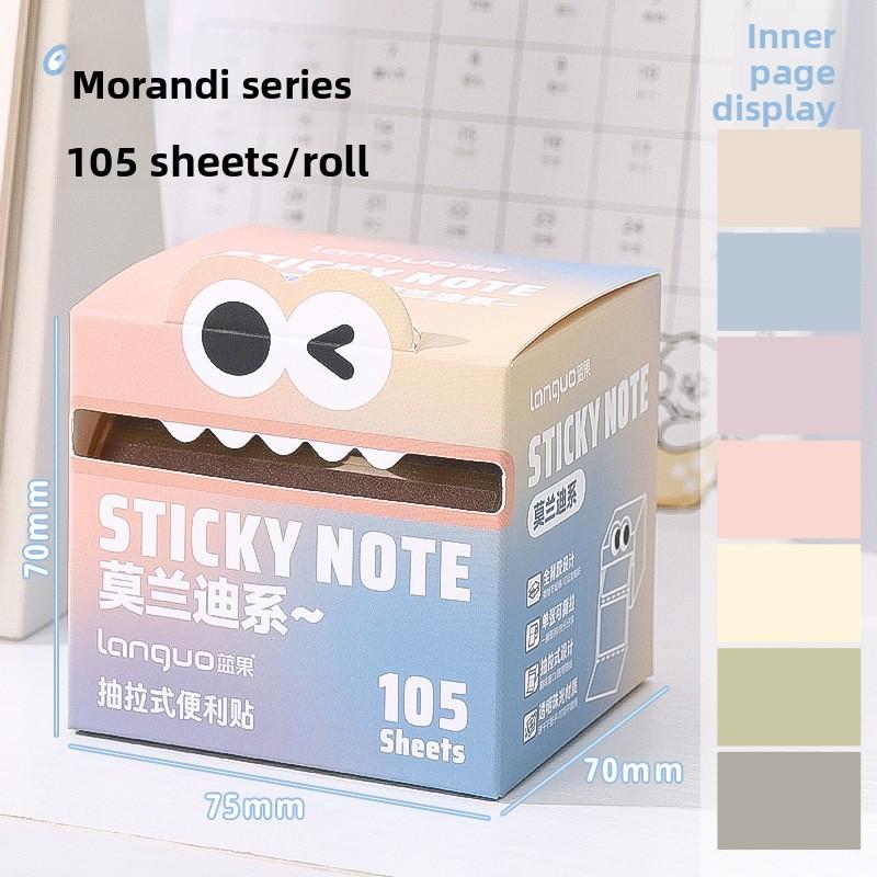 Dopamine Sticky Notes, Transparent Pearlescent Pull-Out Memo Notes, Mini Notepad, Colored Sticky Notes for Notes and Remarks