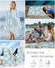 Beach Towels Cartoon Daisy Flowers Pool Towels Light Blue Bath Towels Sand Free Beach Blanket Quick-Dry Lightweight Travel Towel