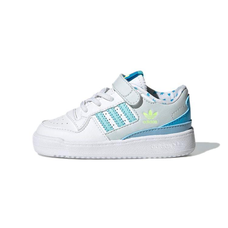 Adidas Originals Forum Low Casual Durable Low-Top Skate Shoes Baby Sneaker White Blue GZ0801