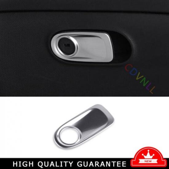 Silver Titanium Co-Pilot Storage Box Handle Cover Trim For Benz Smart 2015-
