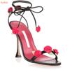 Fashion 2025 Summer Fashion Flower Sandals Ankle Strap Thin High Heels Shoes Open Toe Women Slingbacknewest Modern Sandals
