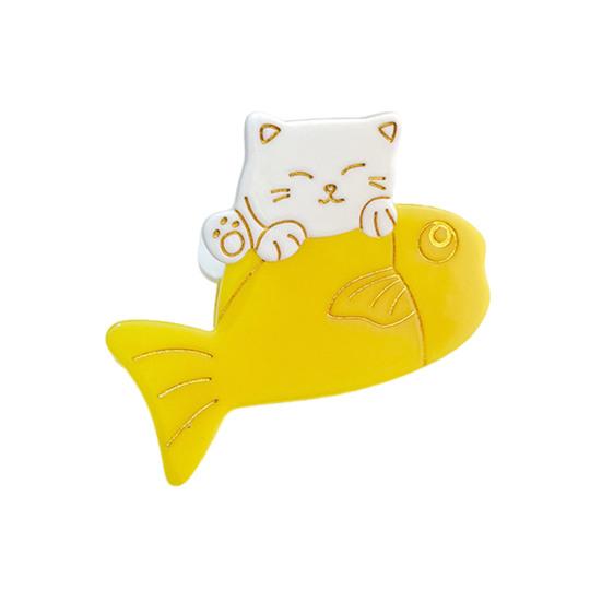 Girl Hair Clip Cartoon Cat Fish Shape Hair Claw Anti-slip Teeth Back Head Shower Hair Clip Hair Accessories