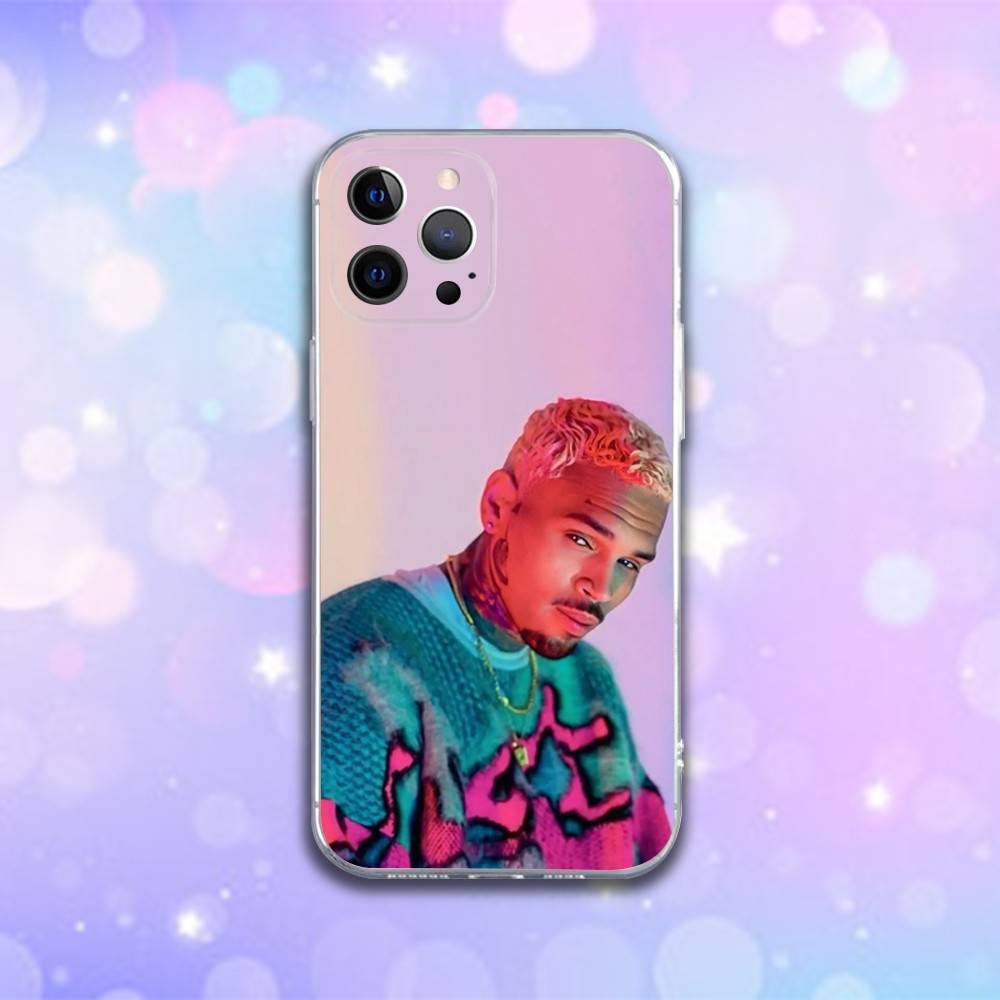 Rapper Chris B-Brown Phone Case For iPhone 16e,16,15,14,13,12,11 Plus,Pro,Max,XR,XS,X,Plus,SE,Mini Transparent Soft Cover