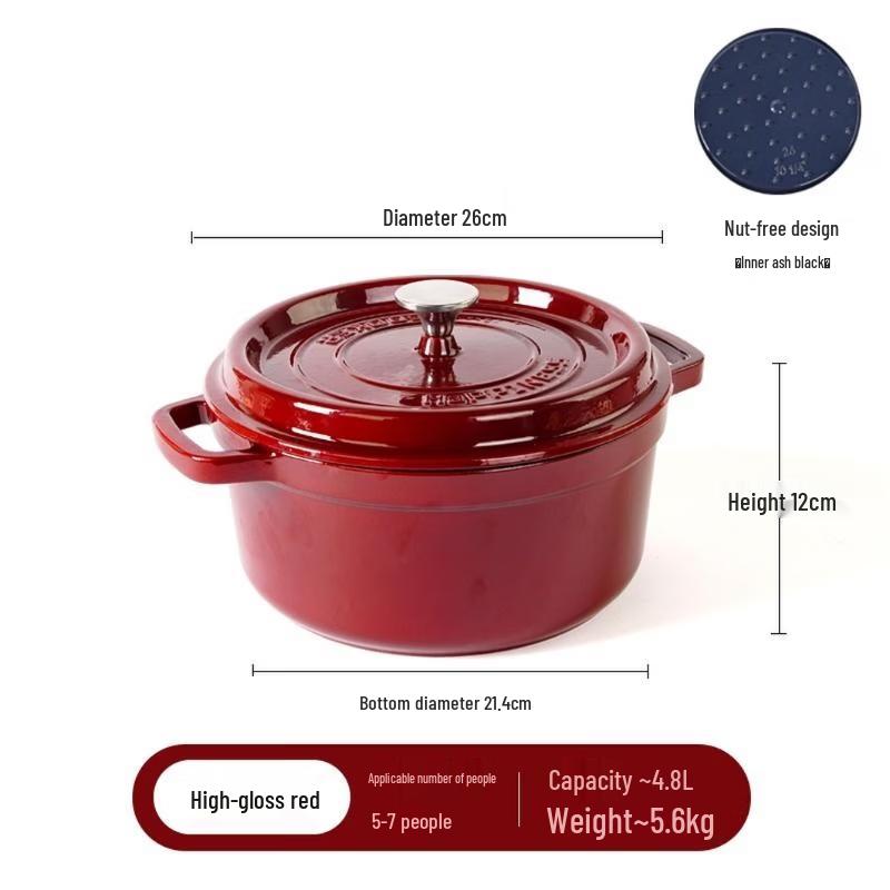 ZISIZ Enamel Soup & Stew Pot