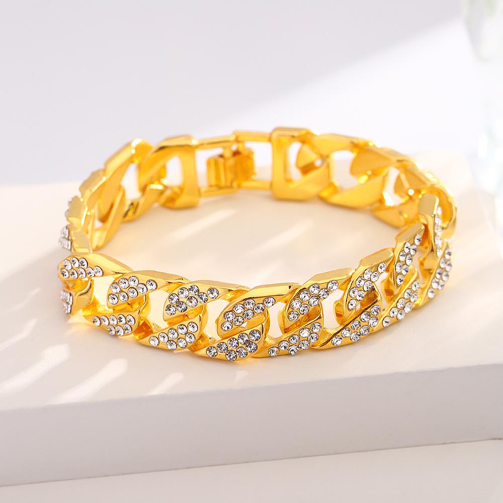 13mm Hip Hop Cuban Chain Bracelet - Fashion Jewelry for Men