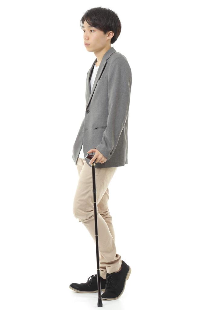 Cherry Mountain Tsuchiya Sangyo Carbon Aluminum 4 Folding 4 Length L Size Suitable for People with a Height of Comes with a Plastic Holder for