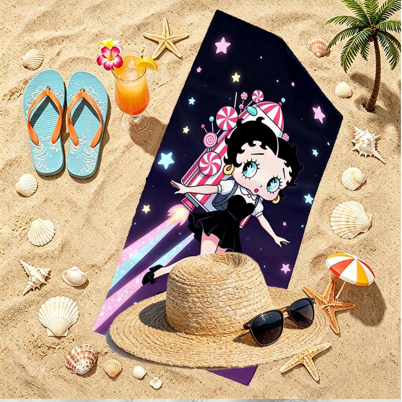 Doll Print Beach Towel, Versatile Lightweight Absorbent Beach Towel for Pool Surf Yoga Bathroom, Perfect Birthday Holiday Gift