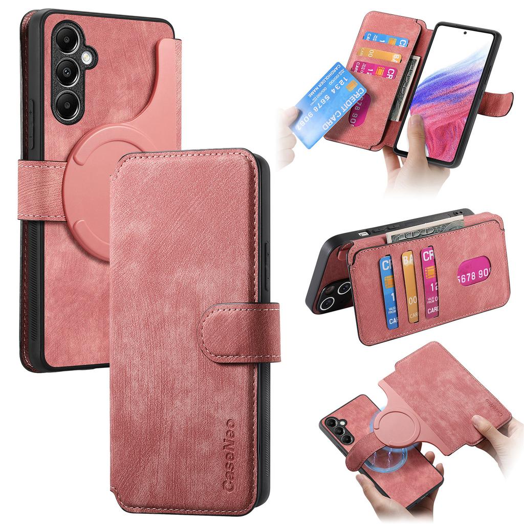 For Samsung Galaxy A14 5G Magnetic Case CASENEO Detachable Leather Phone Wallet Cover