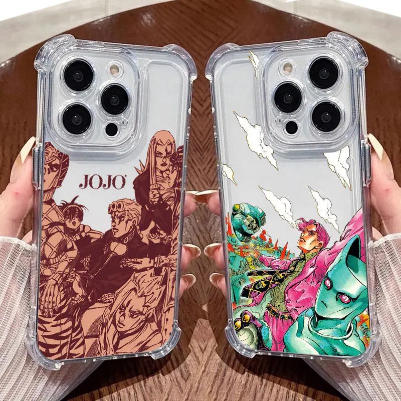 J-JoJo's Bizarre Adventure Four Corner Anti Fall Airbag Case for iPhone 17 Air 16 15 14 Plus 13 12 11 Pro Max XS Max X XS Cover