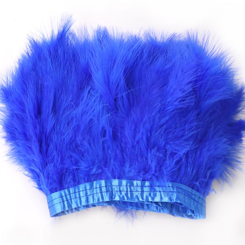 Turkey Feather Velvet Ribbon for DIY Wedding, Latin Headwear, and Clothing Accessories