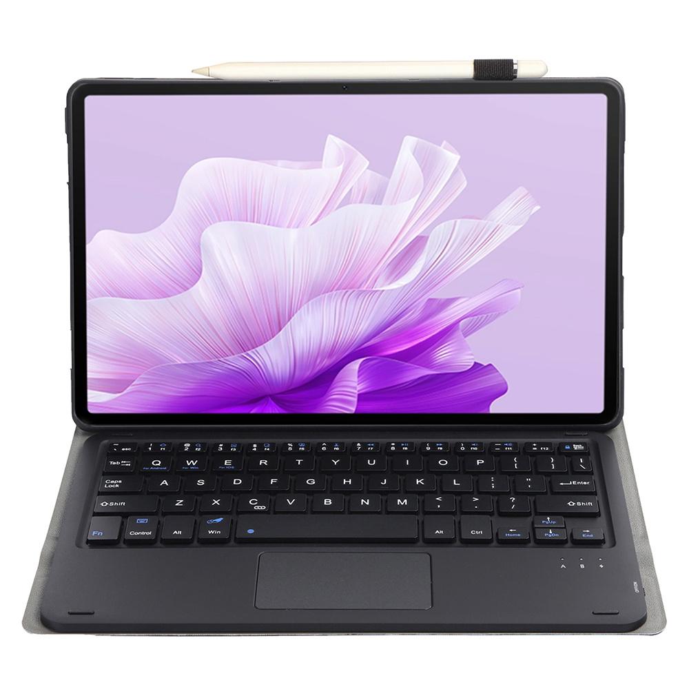 

AH20-A For Huawei MatePad 11.5 S Leather+TPU Tablet Cover Bluetooth-compatible Keyboard Case with Touchpad Purple
