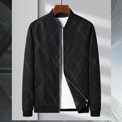Spring and Autumn Men's Jacket Business Casual Baseball Collar Jacket Slim Fit Trend Outerwear