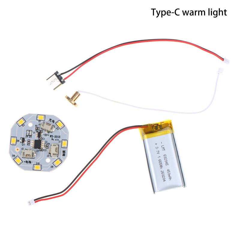 5V Single Color Touch Stepless Dimming Night Light Type-C /Dc Charging Control Board Led Desk Lamp Panel Induction Switch
