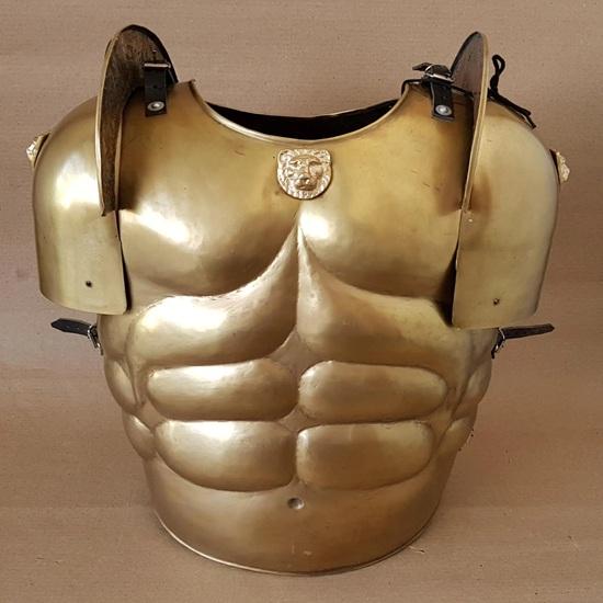Roman Muscle Jacket Medieval Front and Back Jacket Spartan Shoulder Set Wearable Jacket Armor for LARP, Cosplay Best Gift