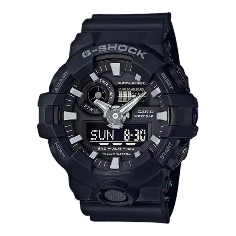 CASIO Men Liquid Crystal/Analog Dual Display Series Black Watch GA-700-1B GA-700-1B Black Dial