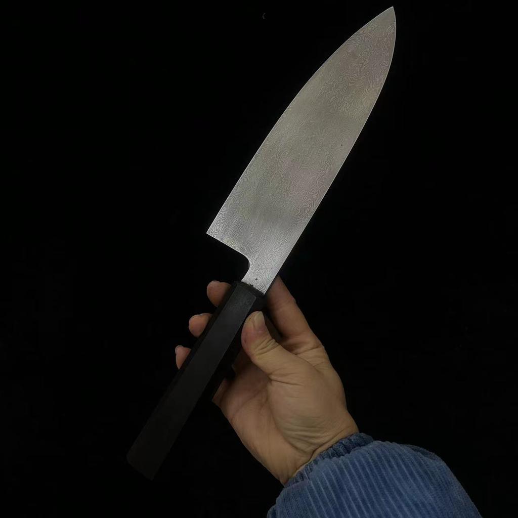 7 Inch Deba Knife Single-edged Blade Handmade Damascus Steel Razor Sharp Cleaver Sashimi Slicing Sushi Kitchen Knives With Cover