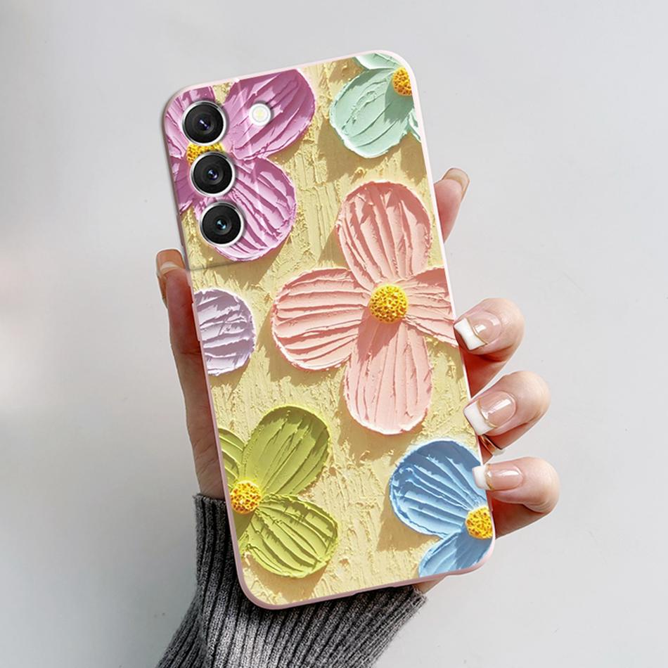 For Samsung Galaxy S22 S 22 Plus S22 Ultra S22+ Case Soft Slim Cute Bear Cartoon Frog Candy Painted Back Cover Funda Bumper Bags