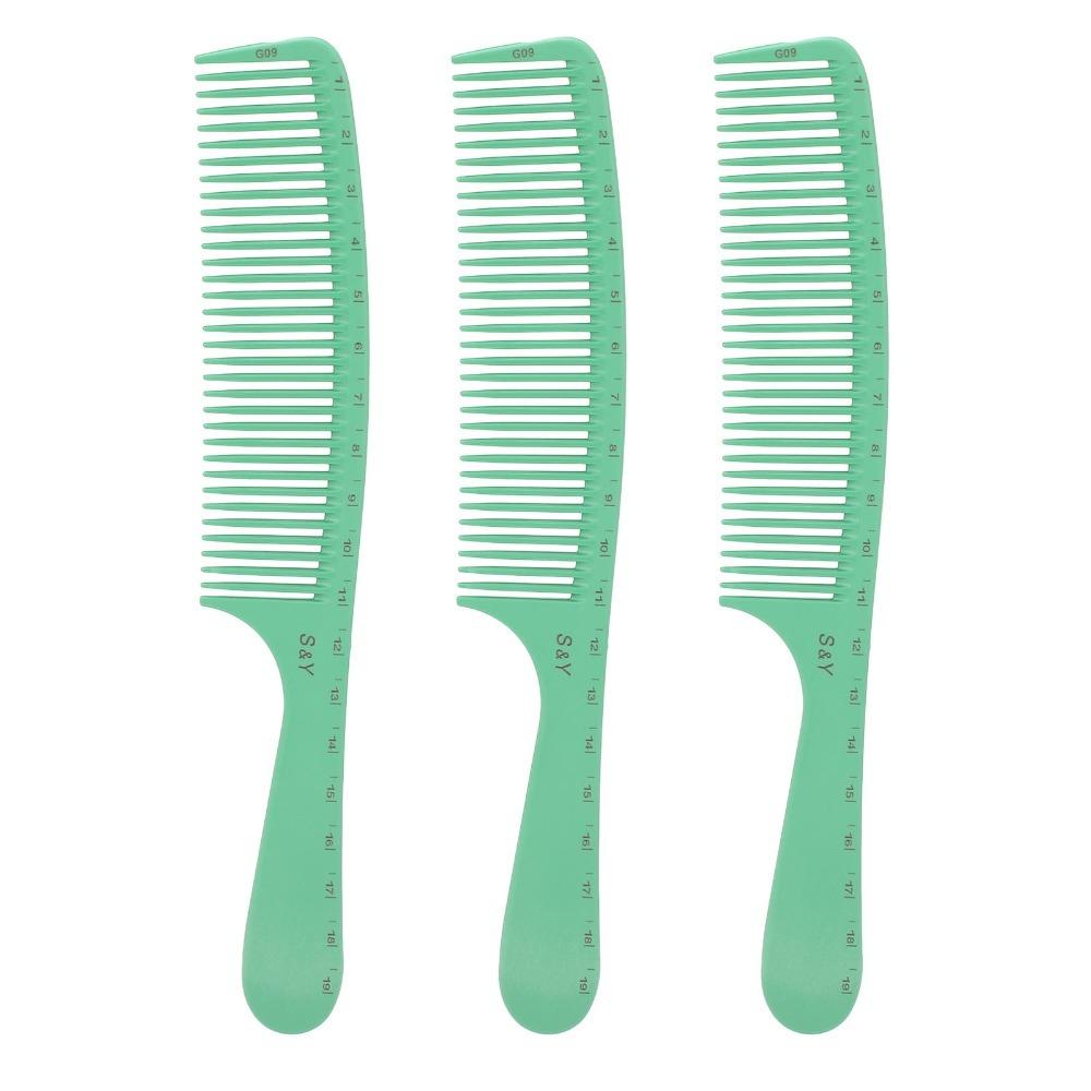3pcs Portable Wide Tooth Comb Stylish Hair Styling Comb Round Handle Comb Daily Hair Care