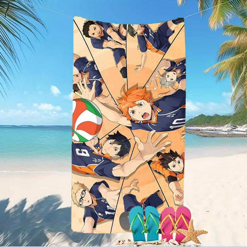 Beach Towel with Haikyu Pattern - soft,absorbent,machine washable Lightweight&Modern,swimming,Travel Essentials