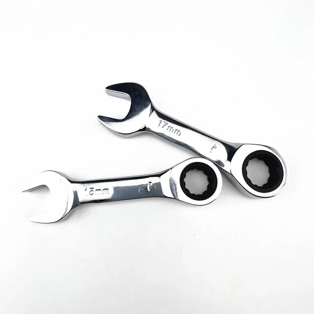 1Pcs 72 Teeth Ratchet Socket Spanner 6-19mm Nut Repair Tool Durable Stubby Single Wrench
