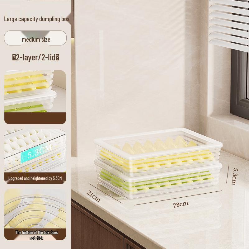 

Food-Grade Dumpling Storage Box - 2 Pack