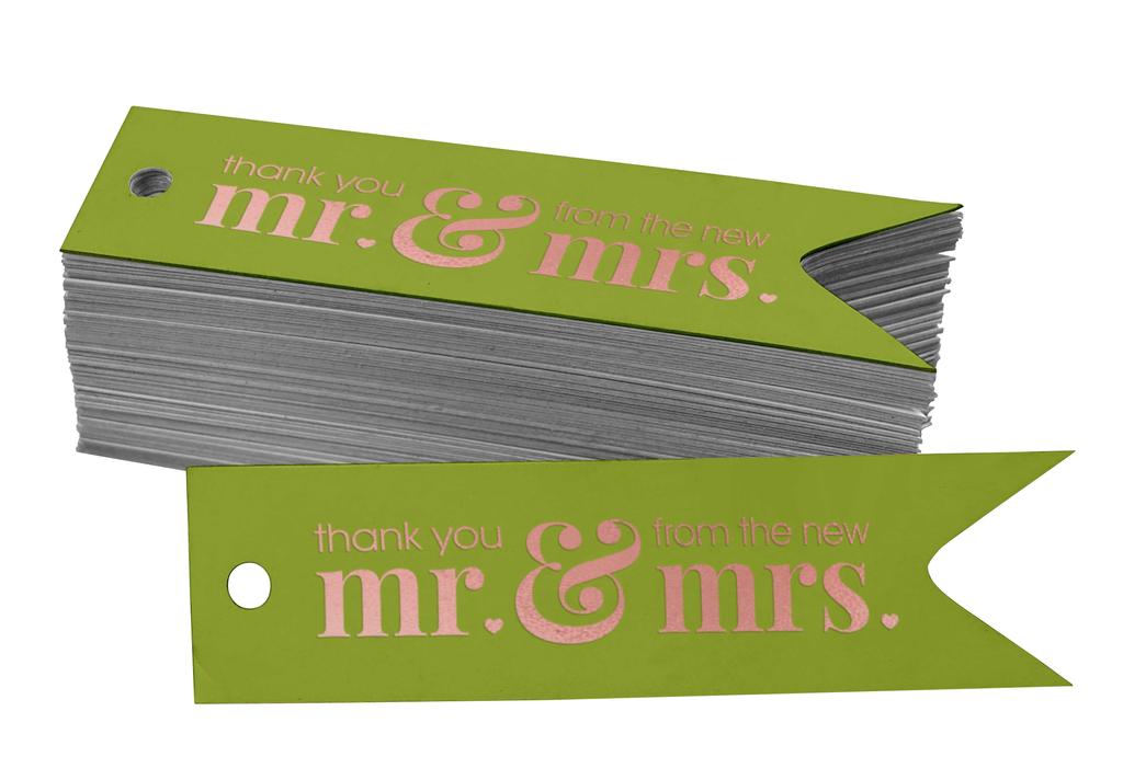 Inkdotpot Pack Of 100 Thank You From The New Wedding Favor Paper Tags Craft Real Gold Foil Hang