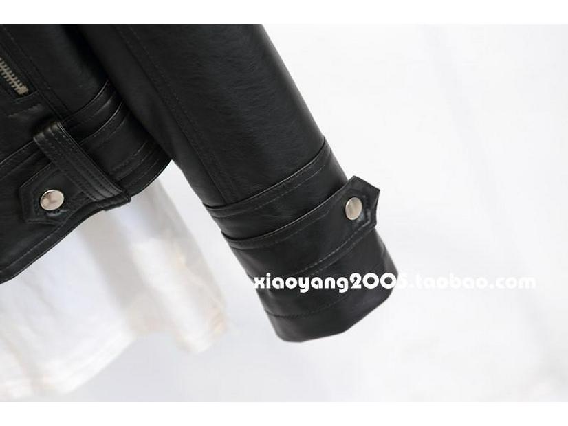 Chaqueta de Motociclista de Cuero PU Ajustada para Mujer Estilo Coreano 2025 - Corta, Versátil, Diseño de Solapa para Primavera/Otoño