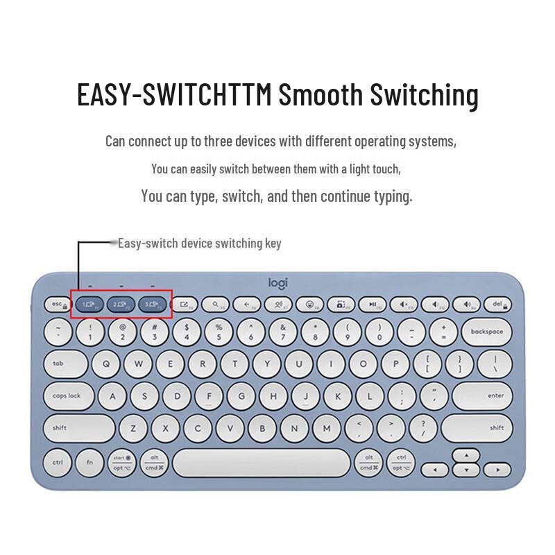 Logitech K390 Fashion Series Ultra-Thin Wireless Bluetooth Keyboard