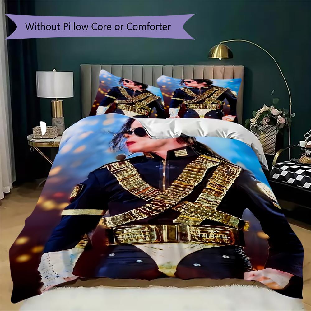 Michael Jackson Iconic Military Stage Outfit Threepiece Set Without Core 1 Duvet Cover 2 Pillowcase Without Core Bedding Set