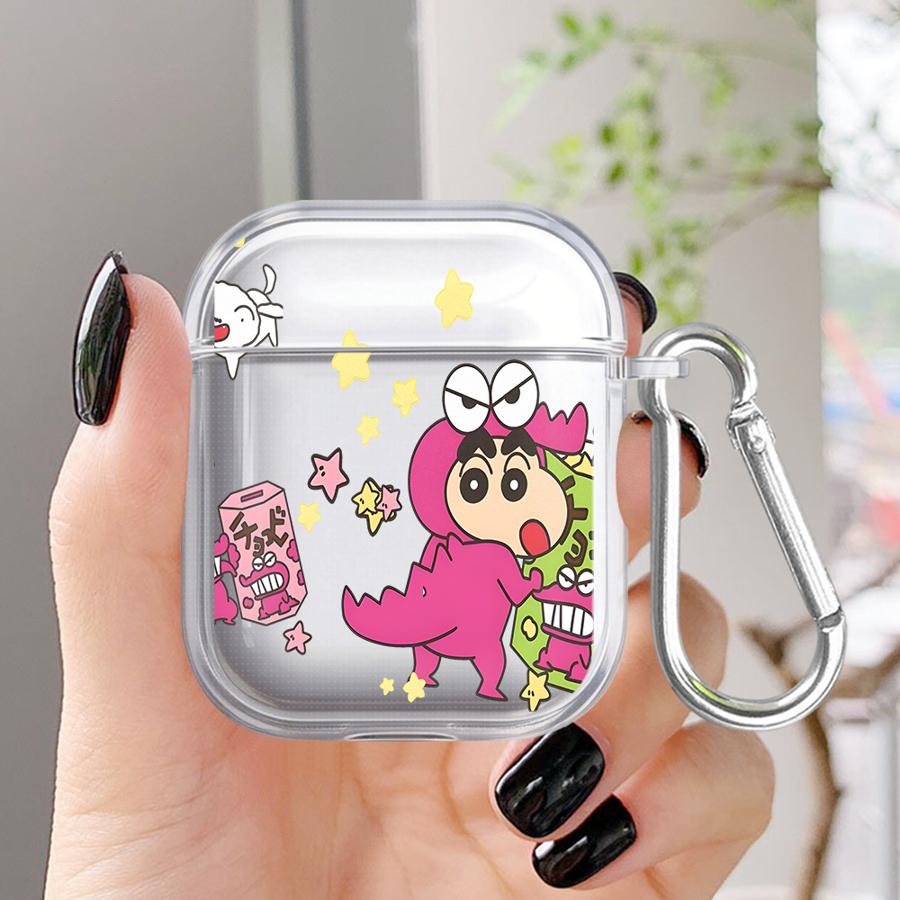Case For Airpods 3 Pro2 2 4 1 Pro Pro3 Clear Earphone Cases Cover Cute Crayons Shinchan