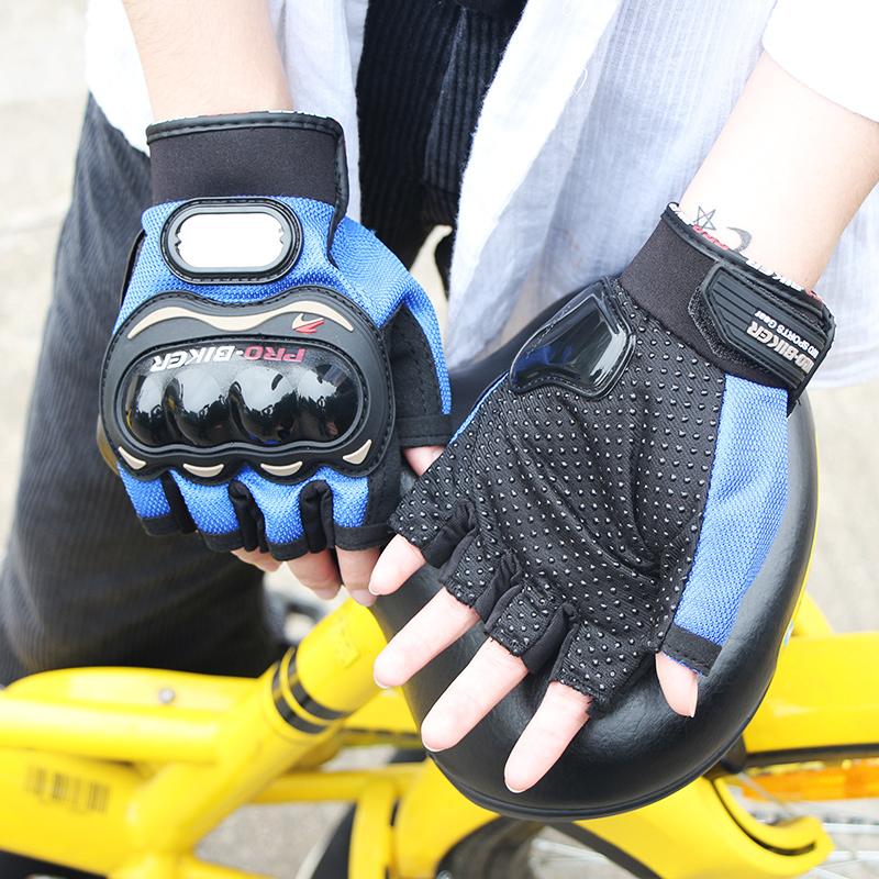 

PRO-BIKER MCS-04C Half Finger Motorcycle Riding Gloves Breathable Knuckle Protection Gloves for Cycling Motorbike Sports Red/XL