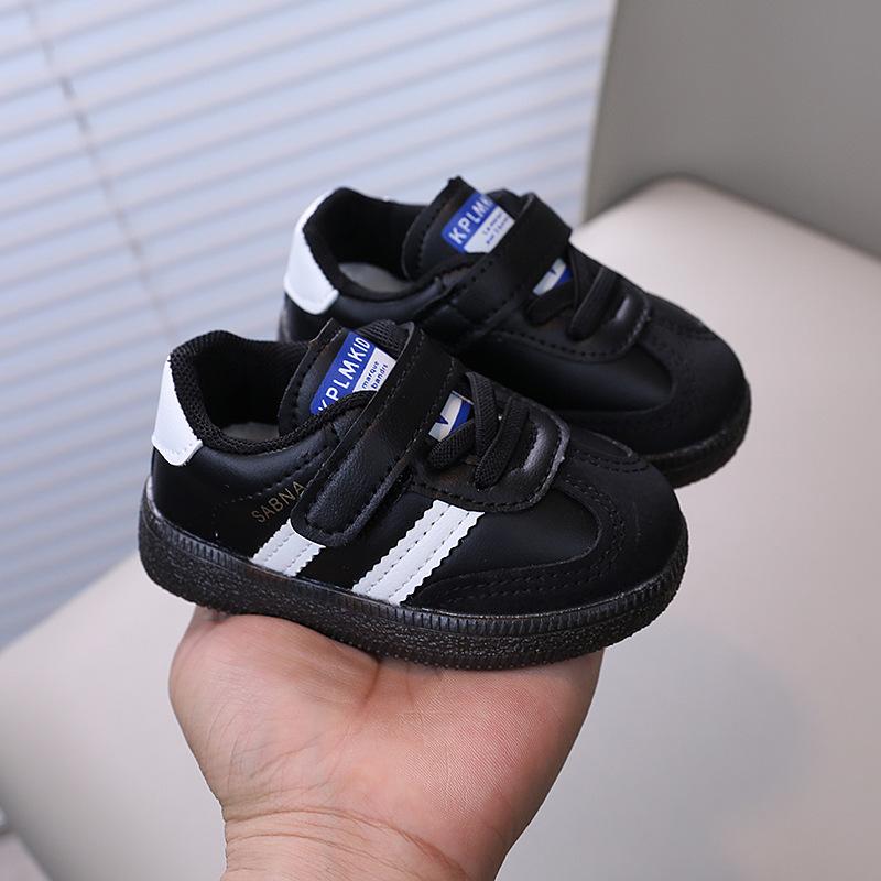 

New Spring and Autumn Korean-style boys casual shoes, girls soft-soled breathable sneakers, children s German training shoes 16-20Take a photo with on чёрный