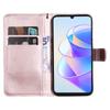 For Honor X7a 5G Case Solid Color Leather Mobile Cover Wallet Stand with Strap