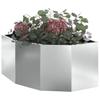 Corner Planter Silver 60 x 60 x 35 cm Galvanized Steel