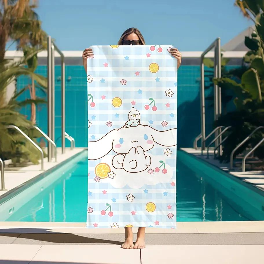 

Beach Towels Bathroom Accessories Cinnamorol Turban for Hair Quick Drying Large Bath Towel Personal Care Sauna Spa Home Gym Set W30*H60(CM)