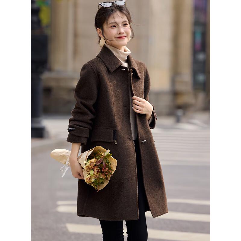 

XWI Elegant Hepburn Style Double-faced Wool Coat M