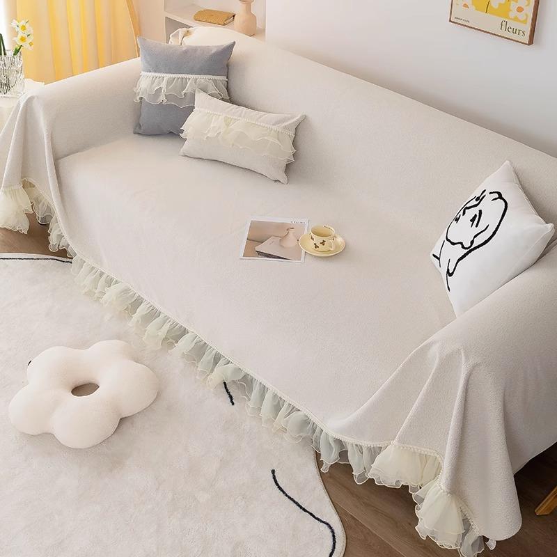 Cream Style Sofa Cover Cloth Lace Full Covered Sofa Slipcover Four Seasons Universal Sofa Towel All-Inclusive Universal Sofa Cushion