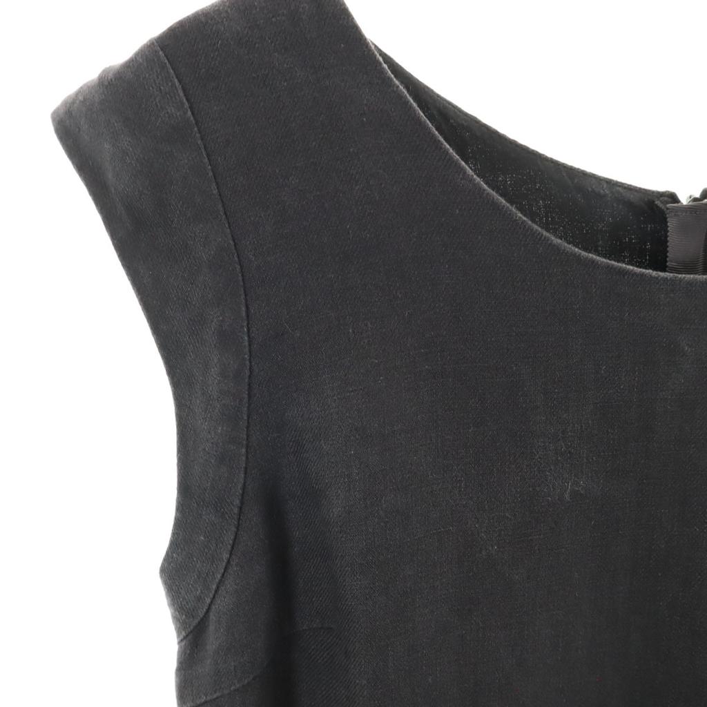MARGARET HOWELL Made In Japan Linen No Sleeve One Piece Black Women Used