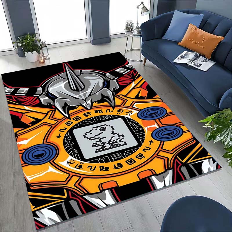 The New (Digimon) Rug Is Suitable for Home Décor in Game Rooms, Bedrooms, Living Rooms, Sofas, and Other Areas.